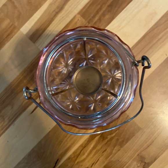 Vintage Pink Glass Tea Light Candle Holder Vase - Picture 4 of 5